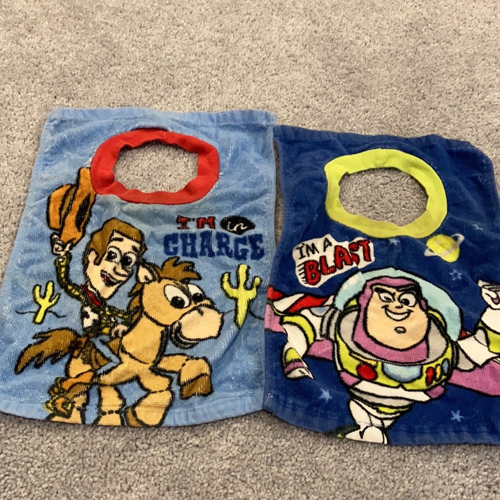 Bundle of Disney Pixar Toy Story Woody & Buzz Lightyear (2 Bibs)